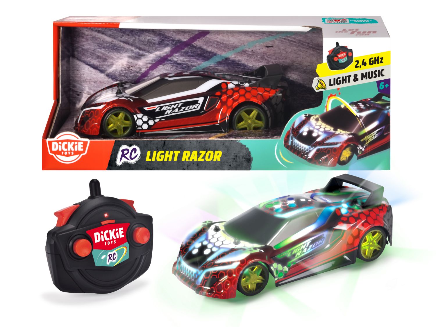 E-shop Dickie RC auto Light Razor, 2kan, 22 cm