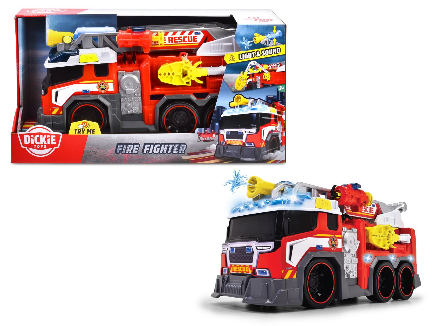 E-shop Dickie Hasičské auto 37 cm, svetlo, zvuk