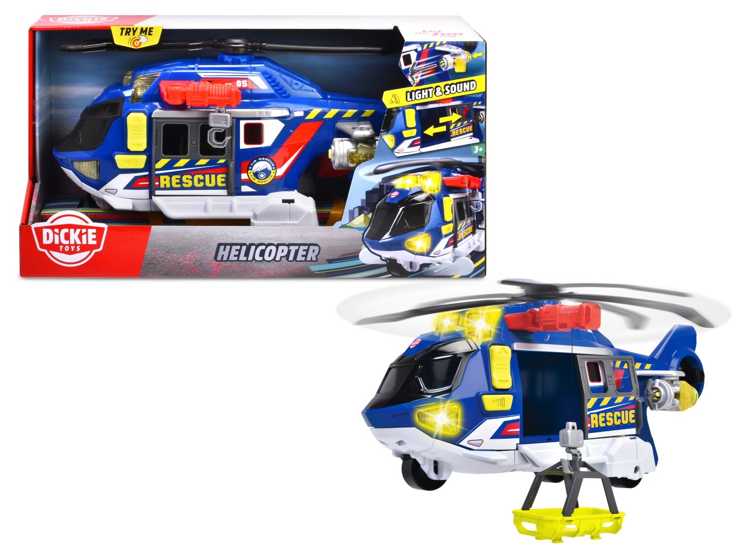 E-shop Dickie Záchranárska helikoptéra 39 cm, svetlo, zvuk