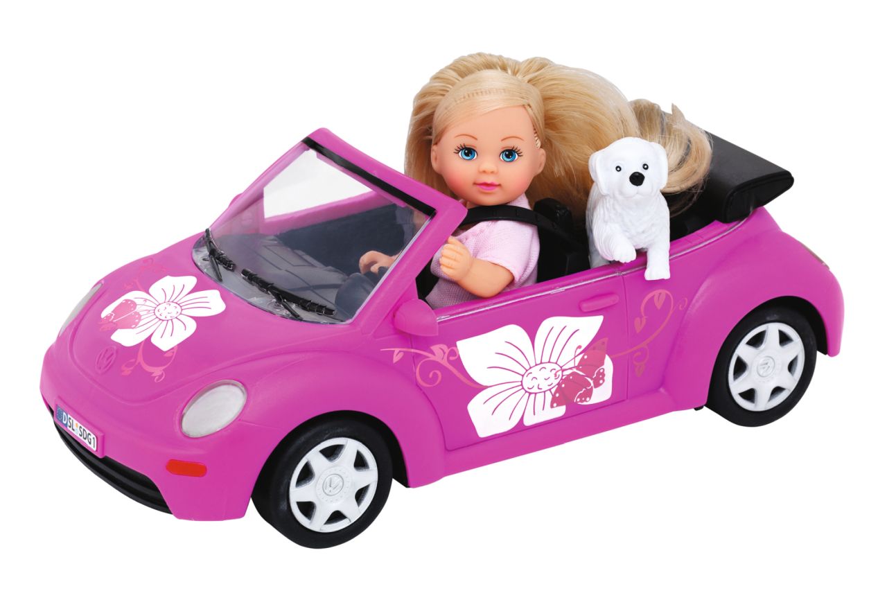 E-shop Simba Bábika Evička s autom New Beetle