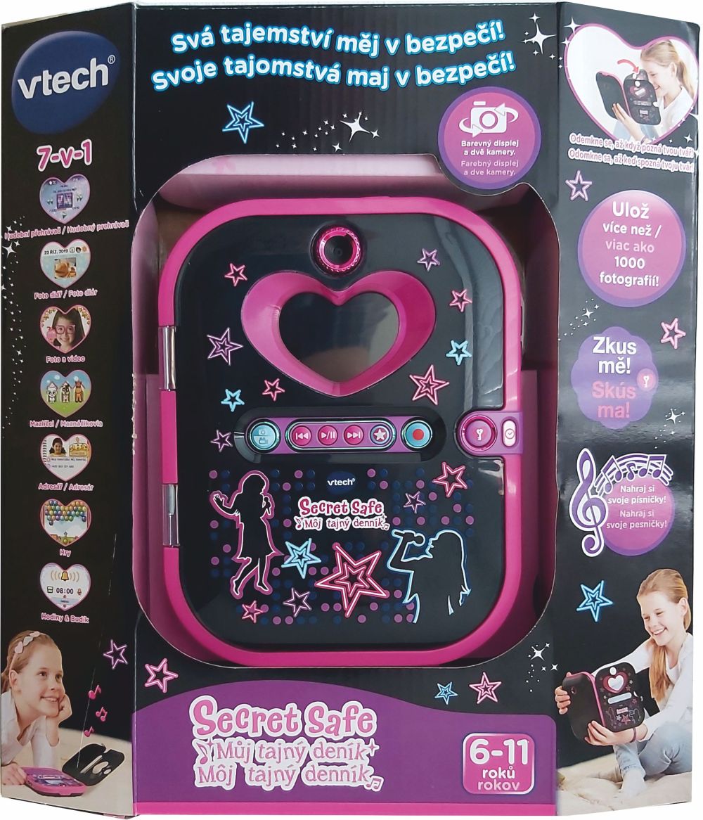 E-shop Vtech Kidi Secret Safe - Môj tajný denník - čierný (SK)