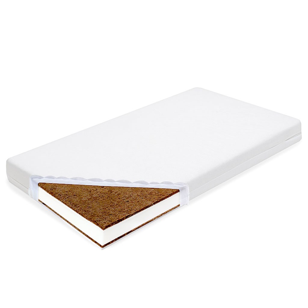 E-shop Detský matrac New Baby STANDARD 120x60x11 cm kokos-molitan-kokos biely - 53012