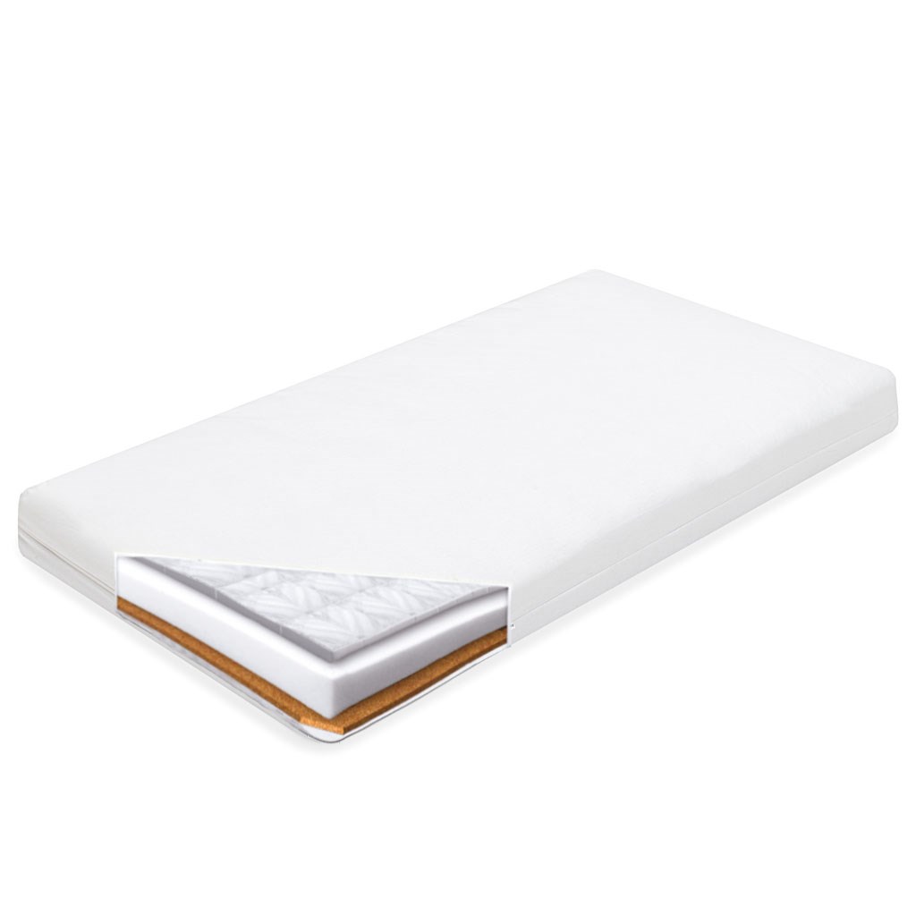 E-shop Detský matrac New Baby STANDARD 120x60x11 cm pohánka-molitan-kokos biely - 53013