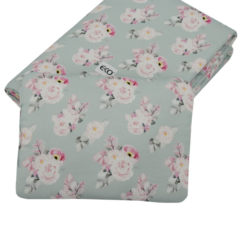 E-shop EKO BAMBUSOVÁ Sada do kočíka a prístavná postieľky KW-16-MINT-GARDEN