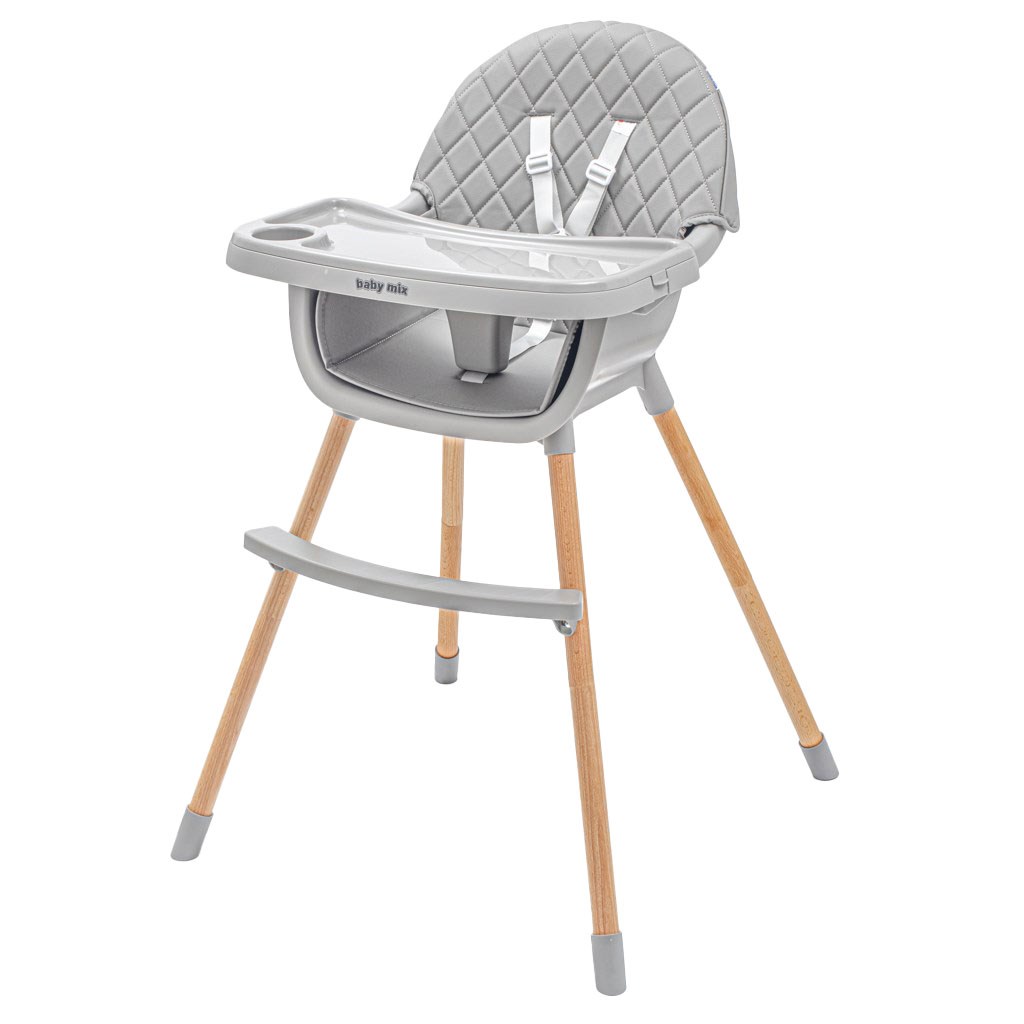 E-shop Jedálenská stolička Baby Mix Freja wooden dark grey - 52920