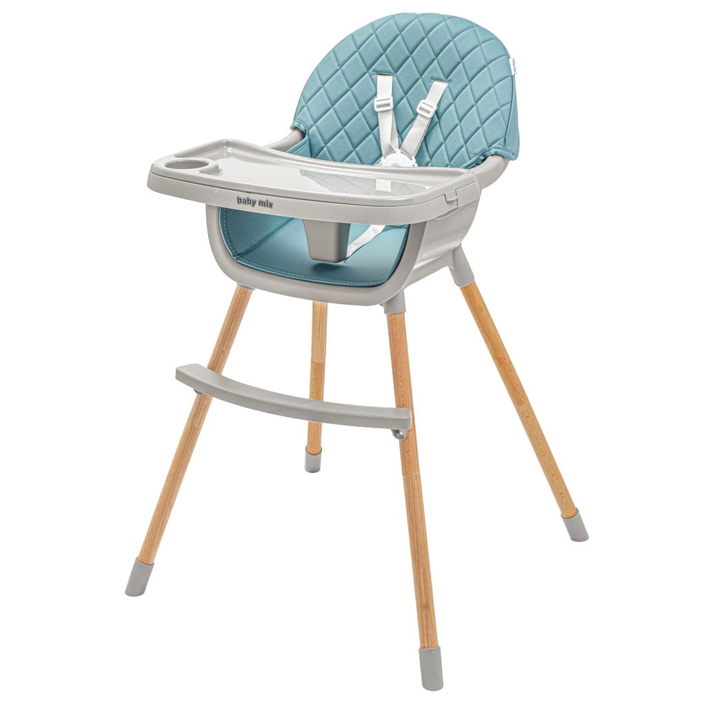 E-shop Jedálenská stolička Baby Mix Freja wooden dusty green - 52922