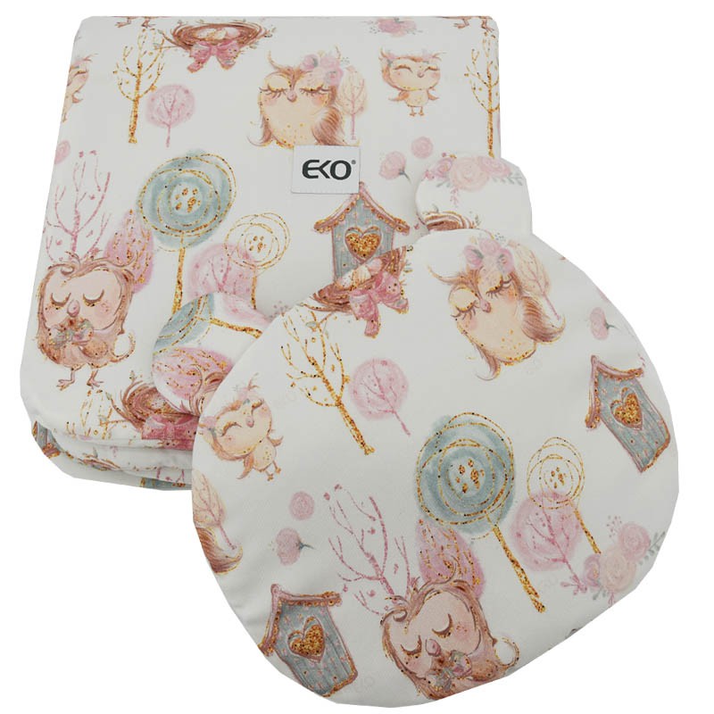 E-shop EKO BAMBUSOVÁ Sada do kočíka a prístavná postieľky KW-15-OWLS