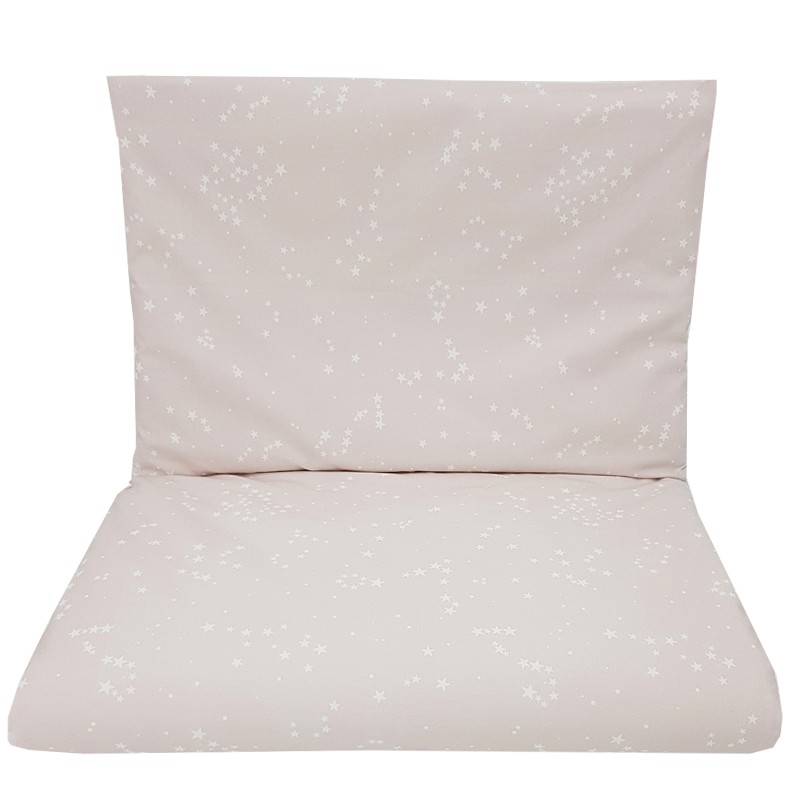 EKO Sada do postieľka bavlnená potlačená 120x90 cm KPO-07-2-BEIGE-STAR