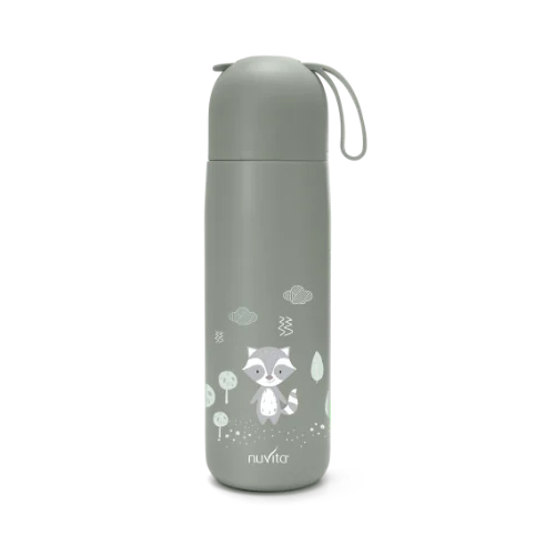 E-shop NUVITA Termoska s silikonovým držákem 400ml, Sage green