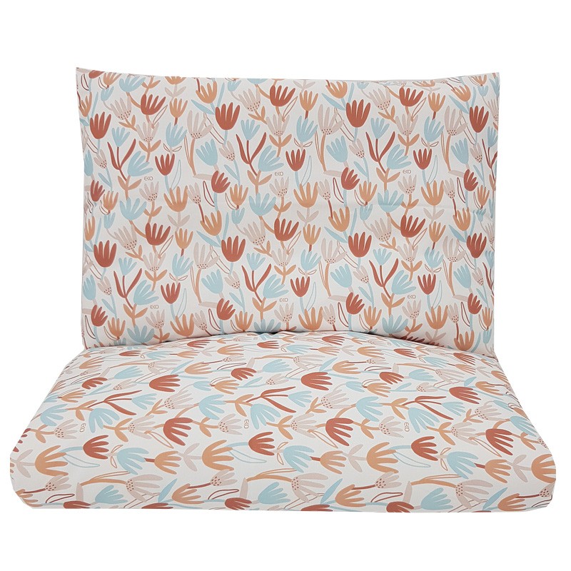 EKO Sada do postieľka bavlnená potlačená 120x90 cm KPO-07-2-BEIGE-FLOWERS