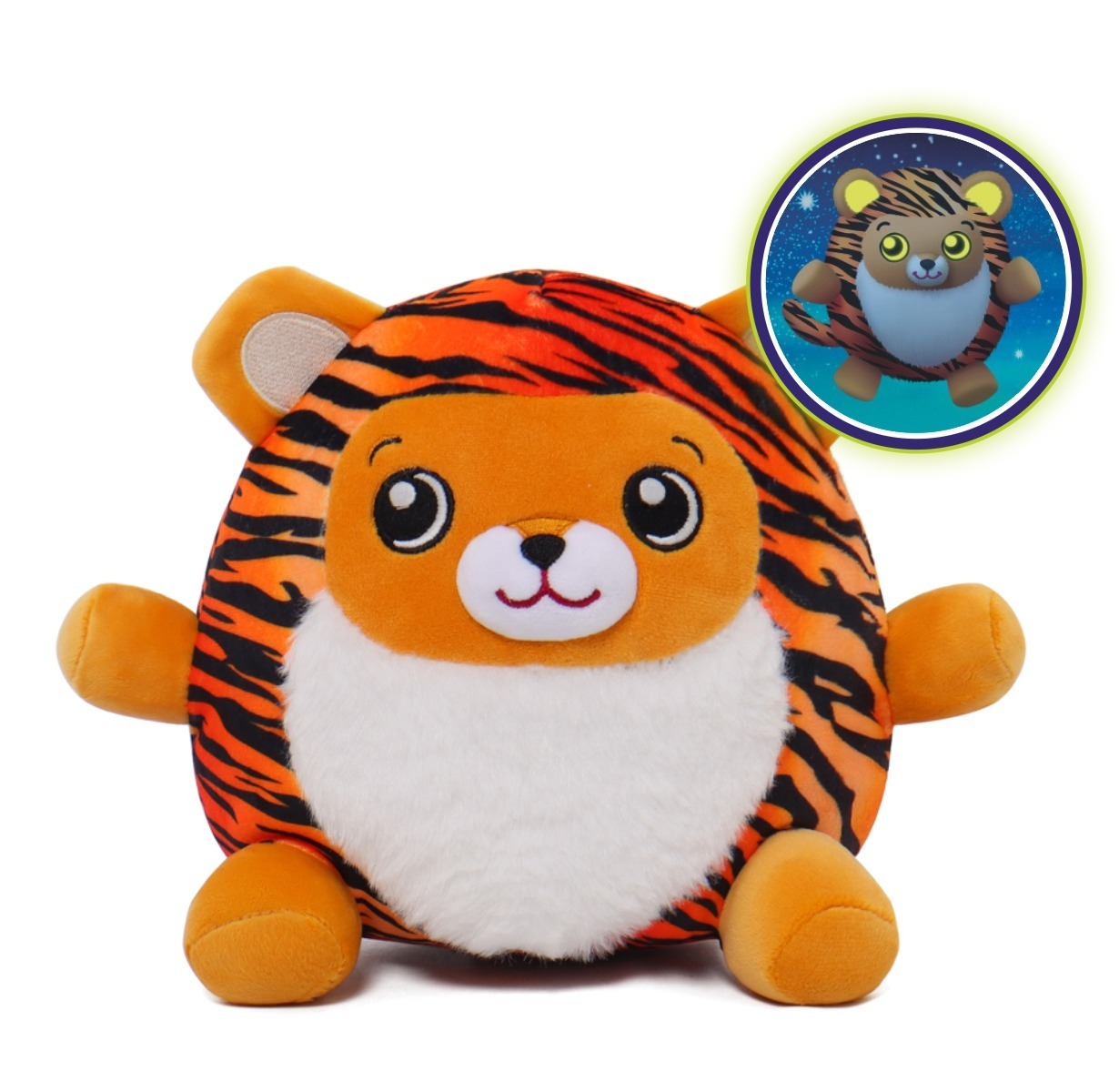 E-shop Dream Beams - Svietiaci plyšák/vankúšik, Tiger Connor, 18cm