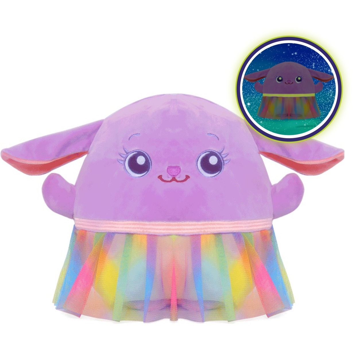 E-shop Dream Beams - Svietiaci plyšák/vankúšik, Králik Rosie, 30cm