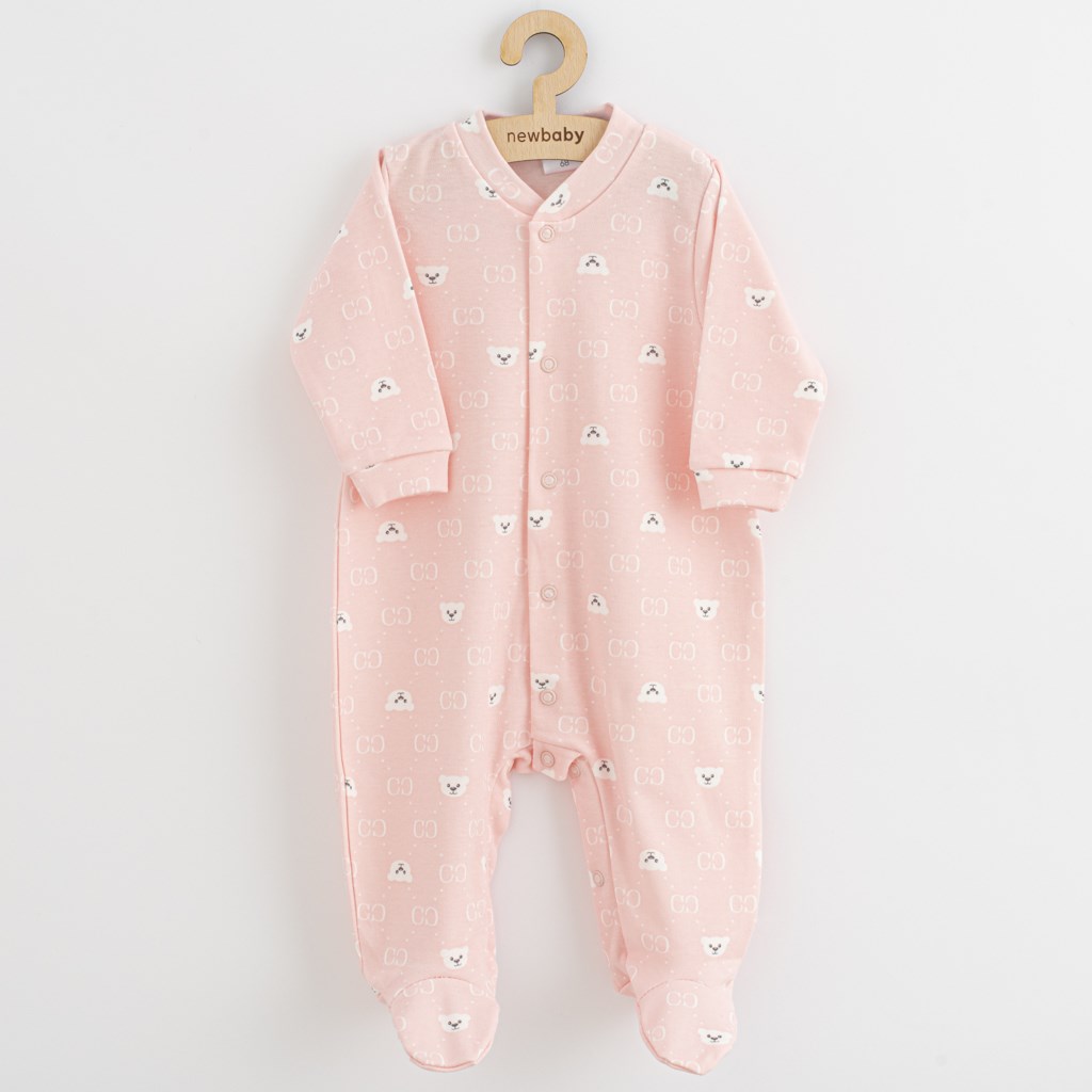 E-shop Dojčenský overal New Baby Classic II medvedík biely, 68 (4-6m) - 54096
