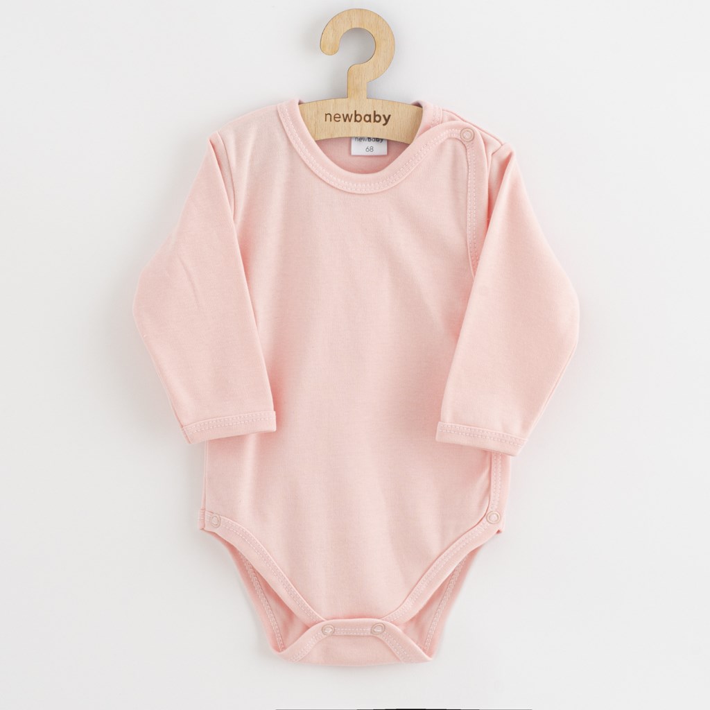 E-shop Dojčenské body celorozopínacie New Baby Classic II svetlo ružové, 68 (4-6m) - 54476