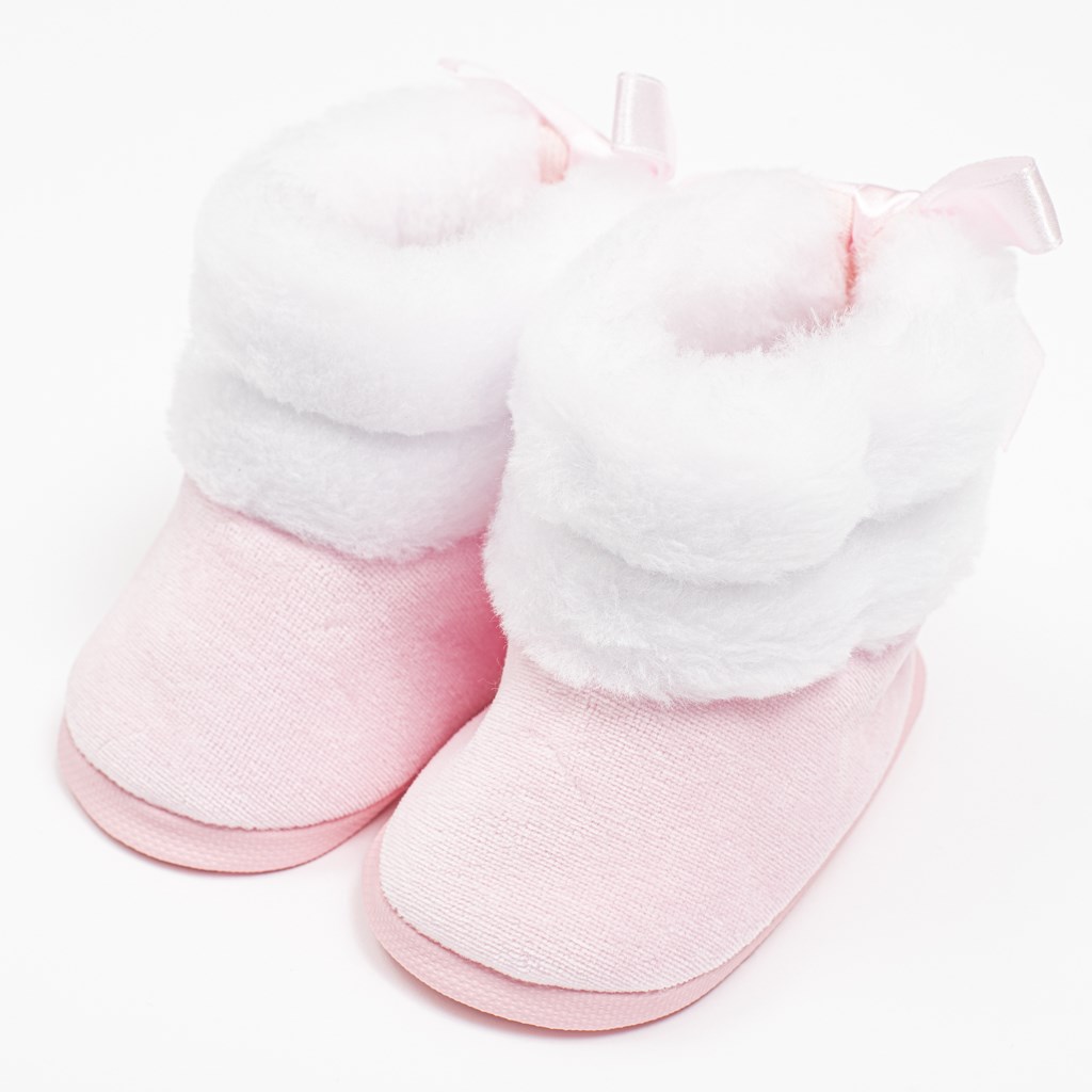 E-shop Dojčenské zimné kozačky New Baby ružové 0-3 m, 116/122 - 54526