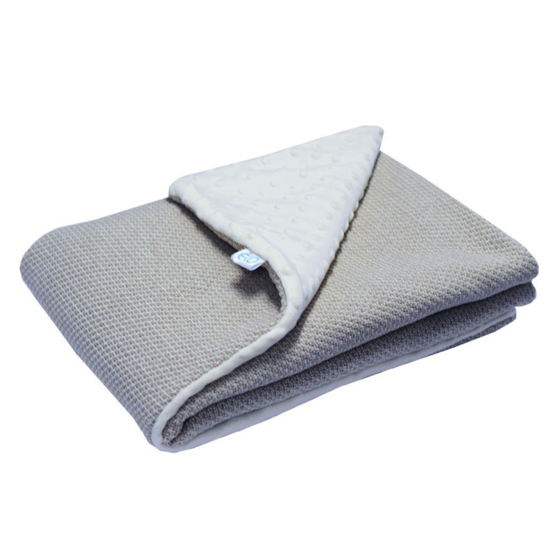 E-shop EKO Dečka z pleteniny + Minky PLE-34-GREY