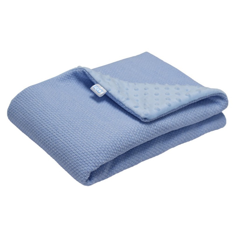 E-shop EKO Dečka z pleteniny + Minky PLE-34-BLUE