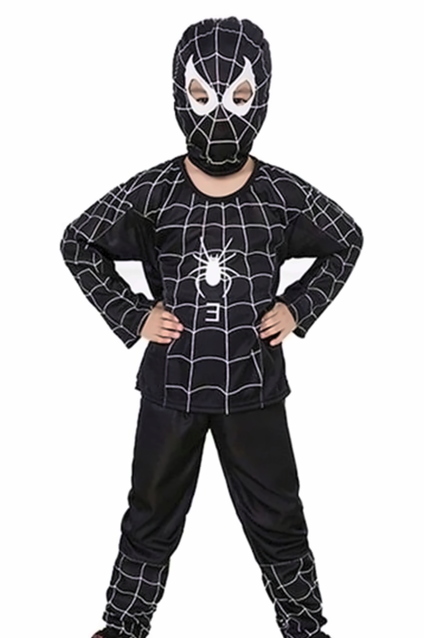 E-shop FunCo Detský kostým Spiderman čierny 122-134 L