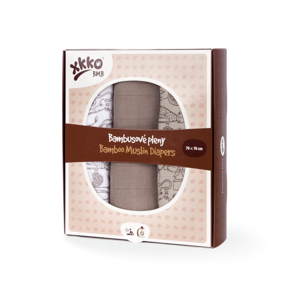 E-shop XKKO BMB Bambusová plienka Safari Atmosphere, MIX 3ks, 70x70