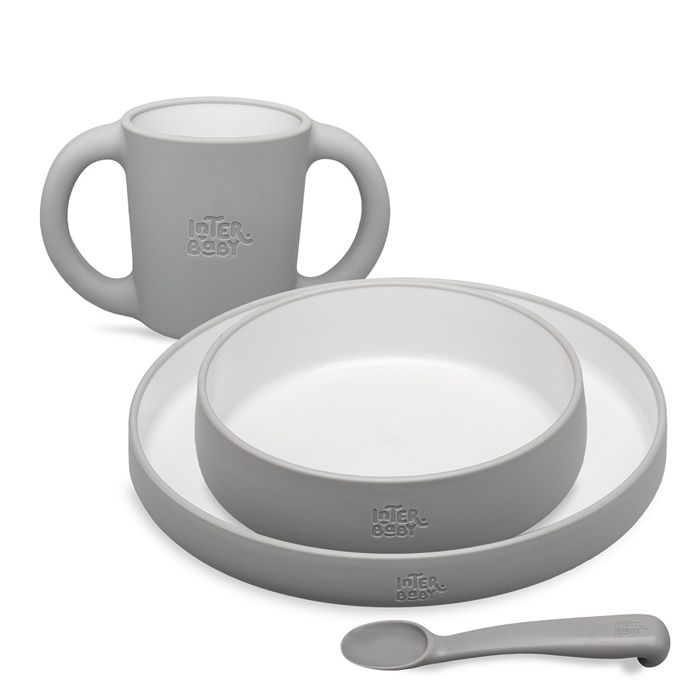 E-shop INTERBABY | Jedálenský set - sivý