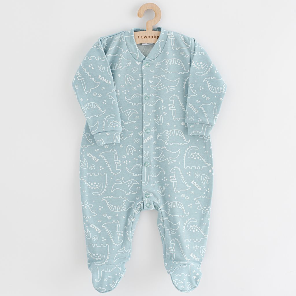 E-shop Dojčenský overal New Baby Classic II dino mätový, 62 (3-6m) - 54090