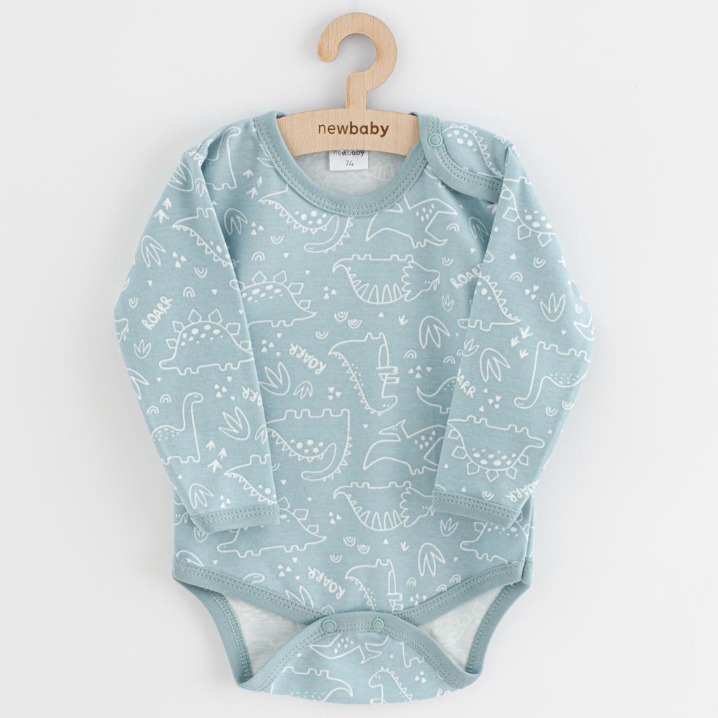 E-shop Dojčenské body New Baby Classic II dino mätový, 80 (9-12m) - 54377