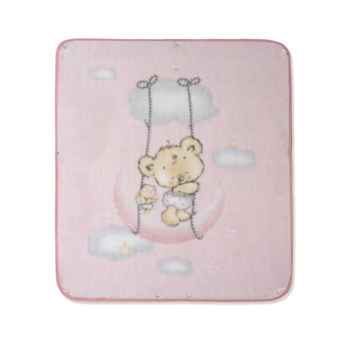 E-shop INTERBABY | Deka MEDVEDÍK 80X90 - RUŽOVÁ