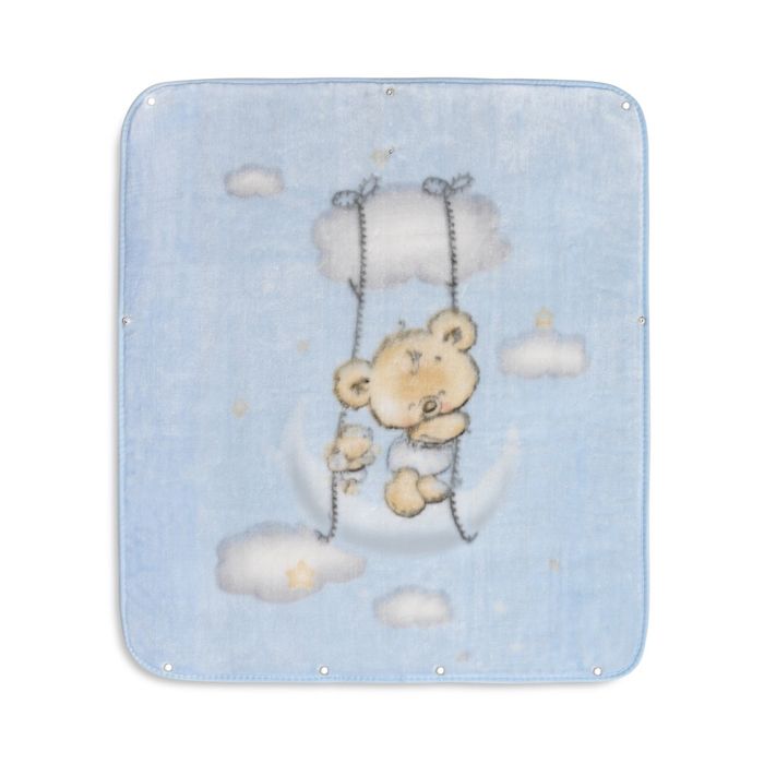 E-shop INTERBABY | Deka MEDVEDÍK 80x90 - MODRÁ