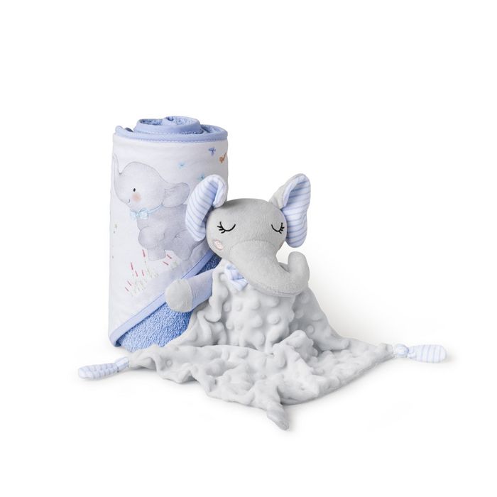 E-shop INTERBABY | SET - OSUŠKA froté 100x100 SLONÍK + PRÍTULKA - modrá