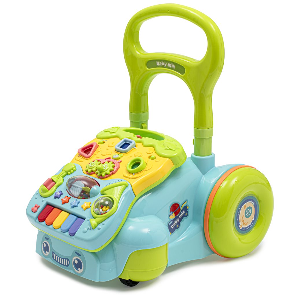 E-shop Detské hrajúce edukačné chodítko Baby Mix modré - 53214
