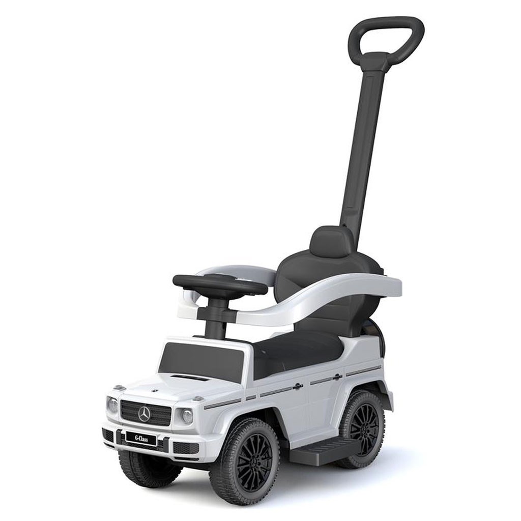 E-shop Detské odrážadlo s vodiacou tyčou Mercedes Benz G-Class Baby Mix biele - 53441