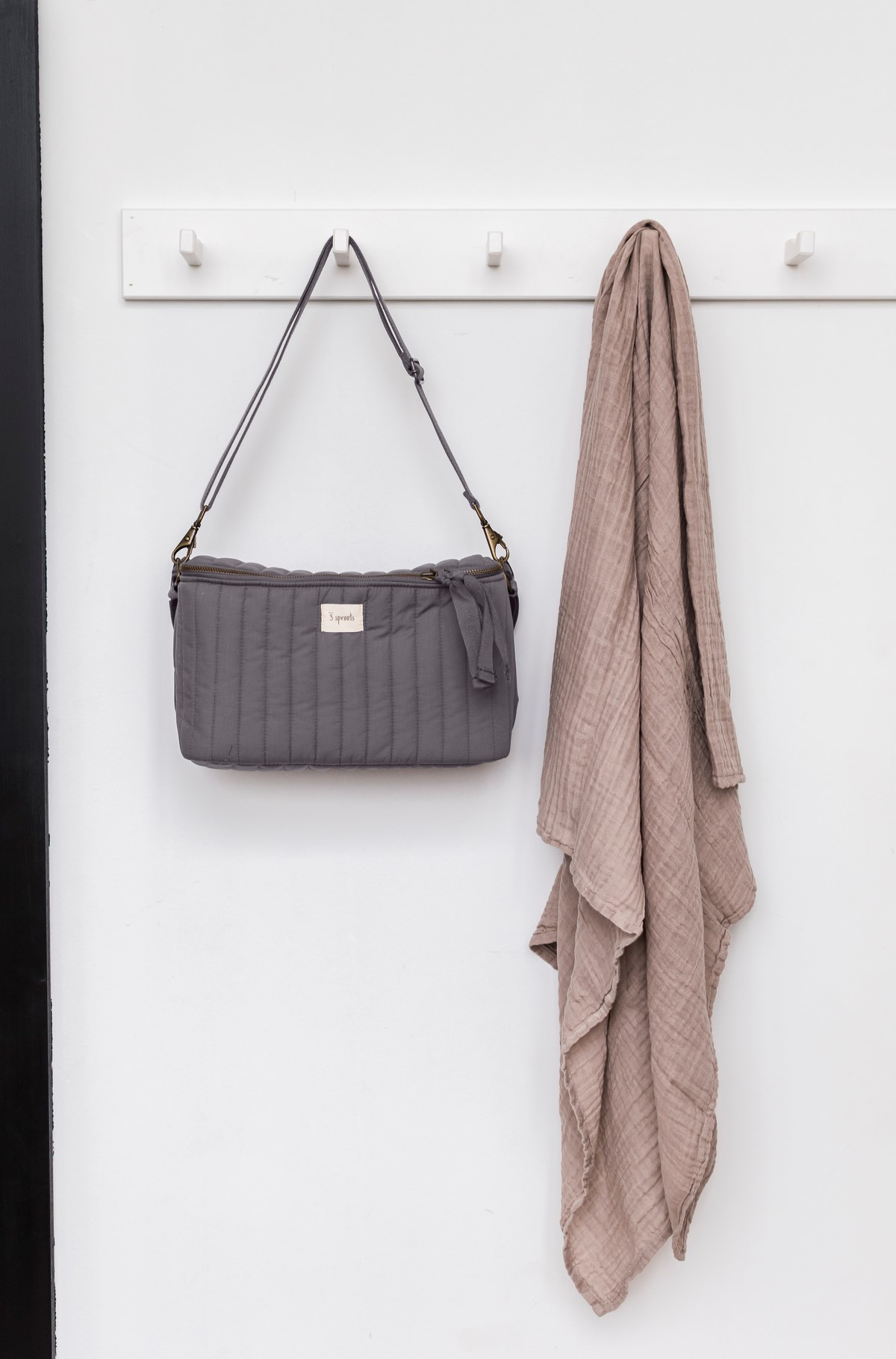 E-shop 3 SPROUTS Organizér na kočík prešívaný Solid Charcoal Grey