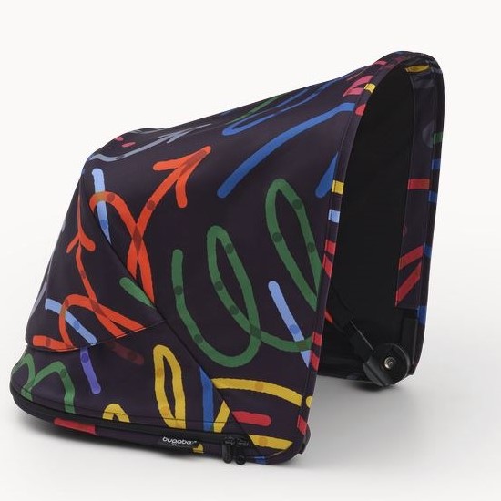 E-shop Bugaboo Fox 3 slnečná strieška, Art of Discovery, dark blue