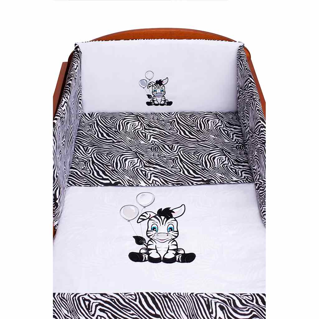 E-shop 3-dielne posteľné obliečky New Baby Zebra 100/135 bielo-čierne - 25445