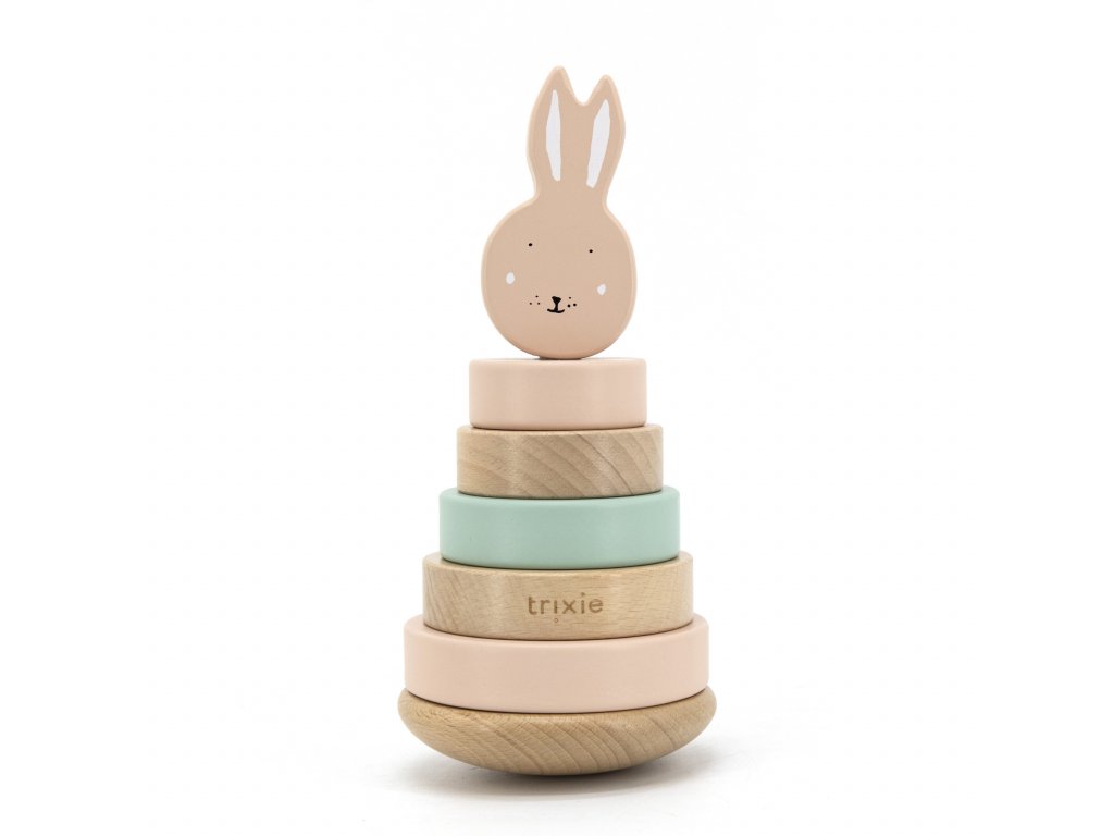 E-shop Drevená stohovacia hračka Trixie - Mrs. Rabbit