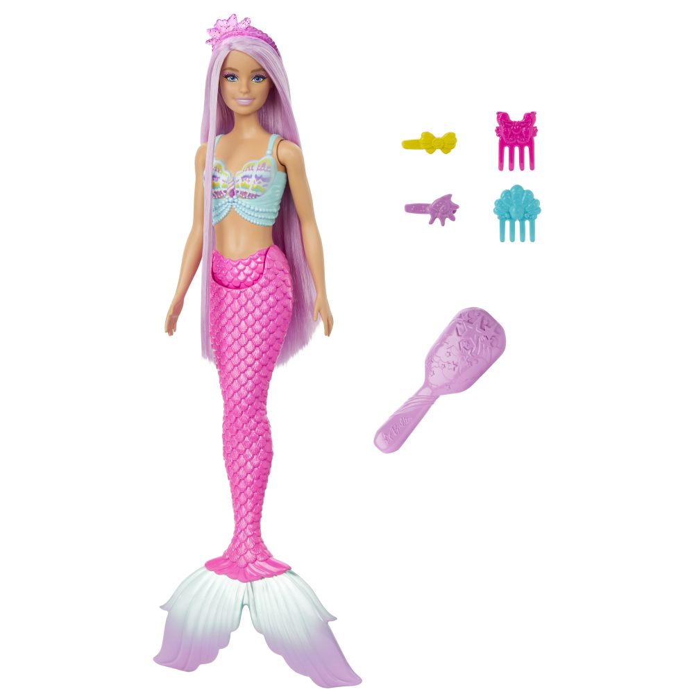 E-shop Mattel Barbie rozprávková bábika s dlhými vlasmi - MORSKÁ PANNA
