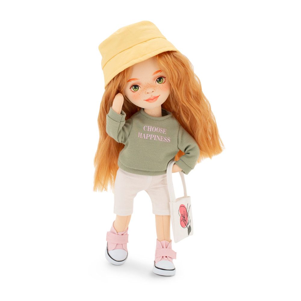 E-shop Látková bábika Orange Toys - Sunny in a Green Sweatshirt