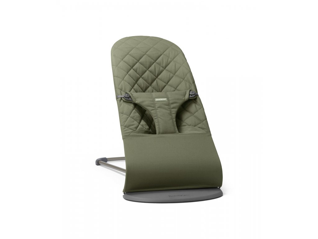 Baby Bjorn lehátko BLISS farba:dark green, varianta:woven, tmavošedá konštrukcia
