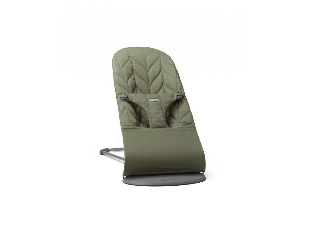 Lehátko Babybjorn Bouncer Bliss Woven Petal farba:dark green, tm.šedá konštrukcia