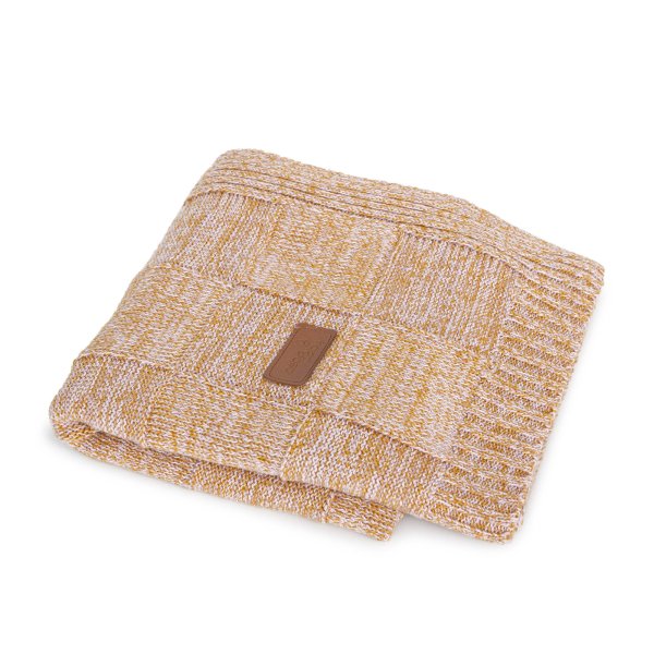 E-shop CEBA BABY Pletená deka Francouzský krep 90x90 cm hnedá