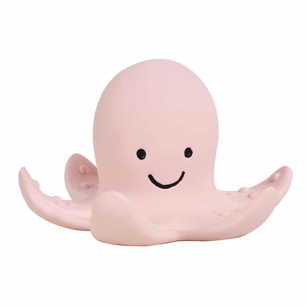 E-shop Tikiri Ocean Buddies - hrkálka a hryzátko z prírodnej gumy,Chobotnica