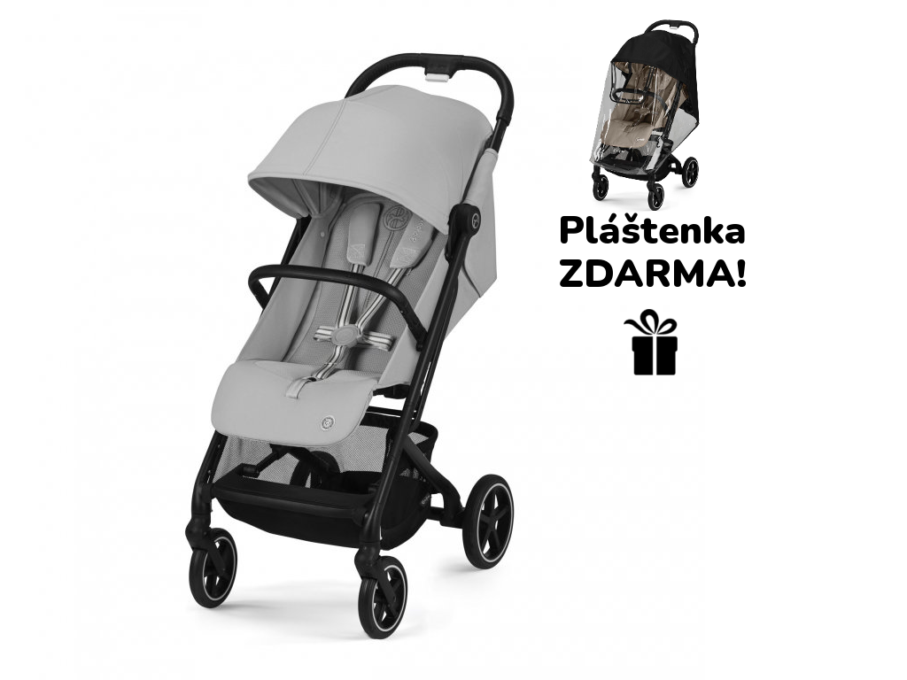 Cybex Beezy BLK, fog grey + pláštenka ZDARMA