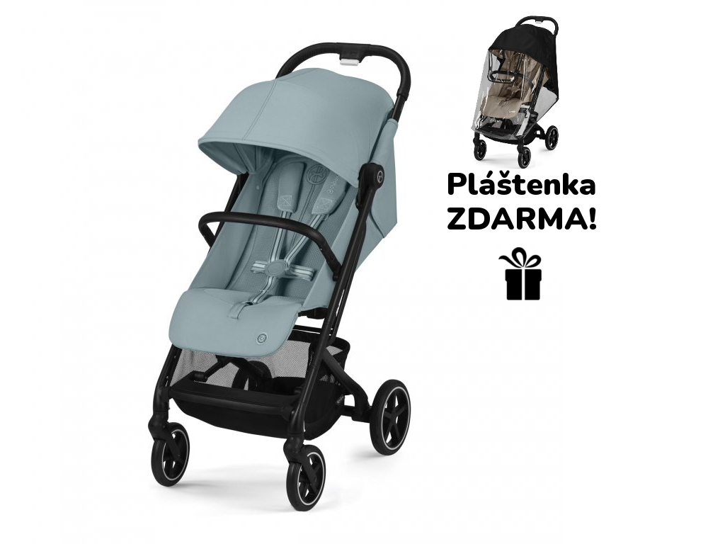 Cybex Beezy BLK, stormy blue + pláštenka ZDARMA