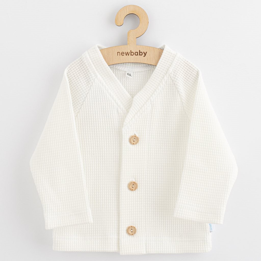 E-shop Dojčenský kabátik na gombíky New Baby Luxury clothing Oliver biely, 86 (12-18m) - 54993