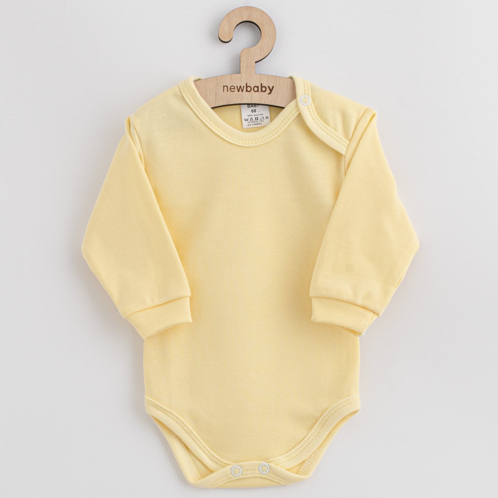 E-shop Dojčenské bavlnené body New Baby žltá, 80 (9-12m) - 54713