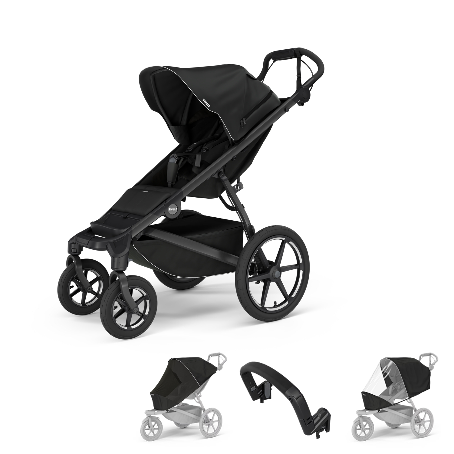 Thule Urban Glide 4-kolesový +madlo, pláštenka, moskytiéra black