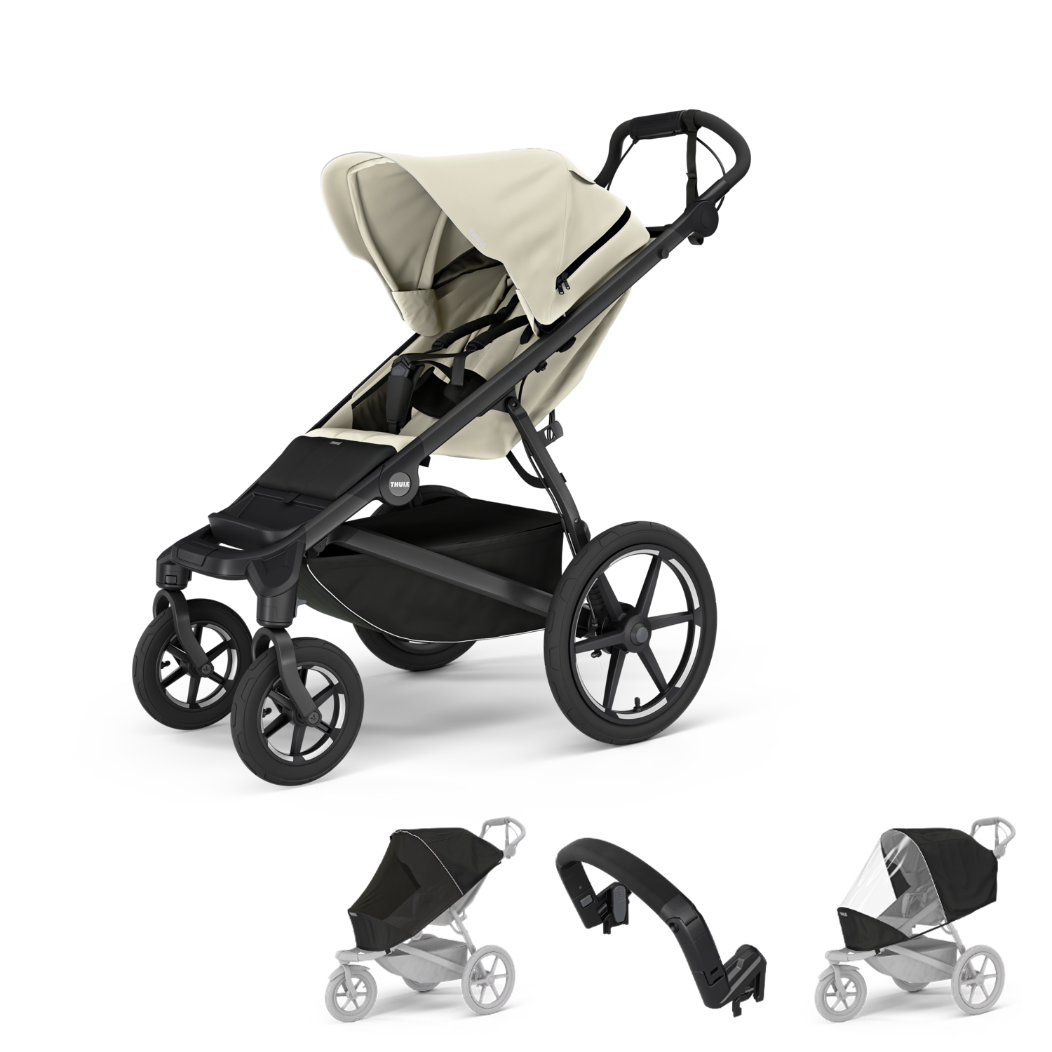 Thule Urban Glide 4-kolesový +madlo, pláštenka, moskytiéra soft beige