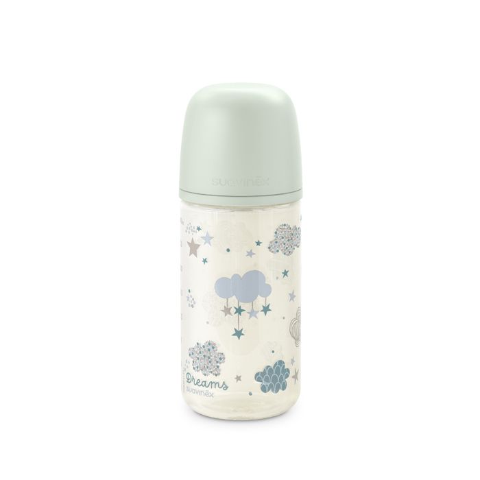 E-shop SUAVINEX | Fľaša sklo DREAMS 240 ml fyziologická SX PRO +0 SF - zelená