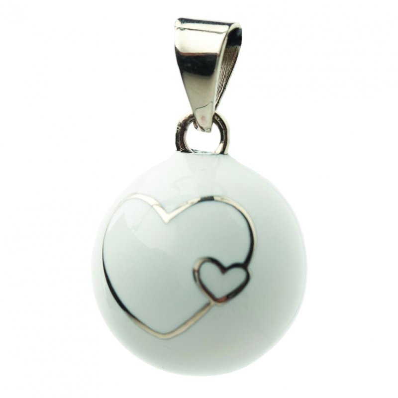 E-shop Bola Tehotenská rolnička ESSENTIALS White 2 hearts
