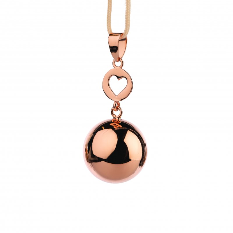 E-shop Bola Tehotenská rolnička FANTASY Rose gold heart